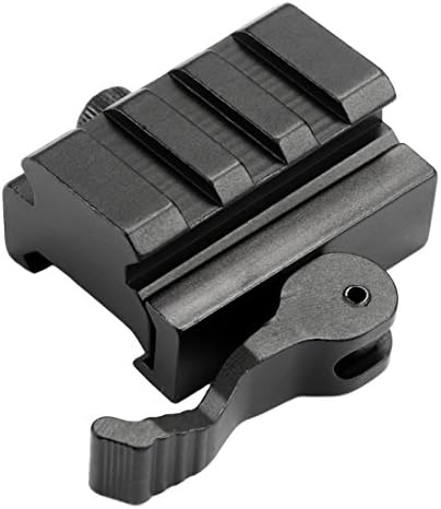 Mizugiwa 3-Slot QD Lever Mount Adaptor and Riser Medium Profile Fits 20mm Weaver Picatinny Rail