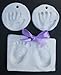 Soft white baby handprint / footprint air drying clay with display easel- makes 4-6 newborn prints