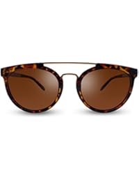 Overdose Sunglasses - Sophie Carey Gold Double Bridge, Gafas de Sol Unisex Doble Puente Polarizadas Protección UV400