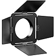 Double O1 Ulanz i 4-Leaf Barndoors | Compatible with Ulanzi Mini Bowens Mount, LT028 40W LT023 LT005 60W Video Light | Collapsible design, 110g (L059GBB1)