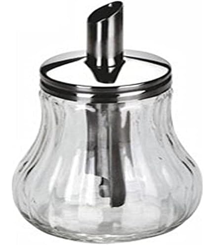 Dosatore Per Zucchero In Acciaio Inox E Acrilico — Capacità 240 Ml, Lavabile In Lavastoviglie