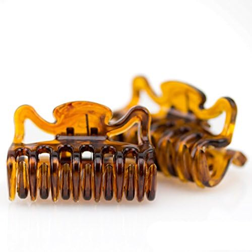 1Pcs Hairclaw mini 3,5cm in tortoise - Made in Germany - WeLoveBeads