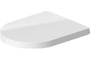 Duravit Toalettsits ME av Starck, toalettlock med automatisk sänkning, toalettlock av Urea Duroplast, med gångjärn i rostfrit