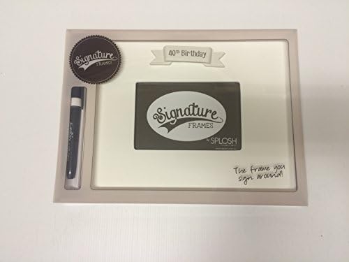 40th BIRTHDAY- Personalised signature photo frame with a special marker to sign with, all inside of a presentational gift box.