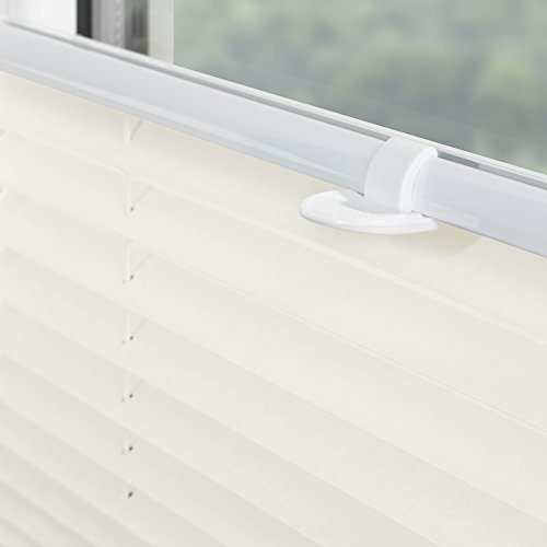 Lichtblick PKV.070.130.01 Plissee Klemmfix, ohne Bohren, verspannt – Weiß 70 cm x 130 cm (B x L) - 4