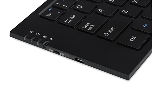 Perixx PERIBOARD-805L Bluetooth Folding Keyboard – Up to 10 Meters Operating Range – Large Desktop Size Keys – Magnetic Foldable Design – 160x96x17mm Pocket Size – Silent X Type Scissor Keys – On/Off Switch – Non-slip Rubber Feet – English Layout - 4