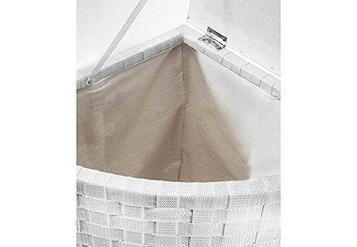 Wäschebehälter Wäschekorb Wäschebox Wäschesammler Wäschetruhe Nylon weiss - 3