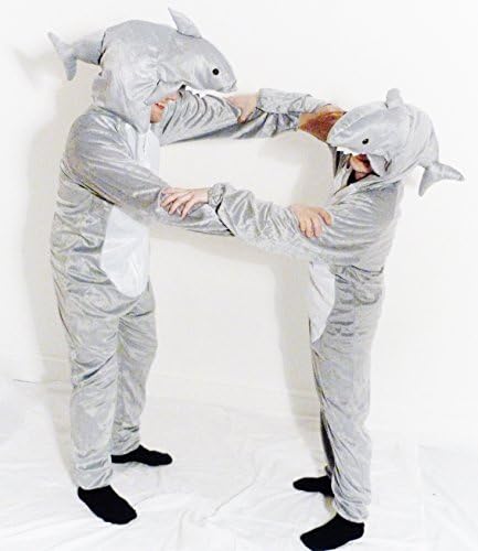 Shark Animal Onesie Adult UNISEX Pyjamas Romper All-in-One Fancy Dress Costume (Unisex: XS)