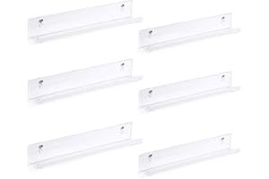 ‎BIKO BIKO Schallplatten Wandhalterung (6 Stück, 12 Zoll Schallplatten, inkl. Schrauben und Dübel) (Klar)