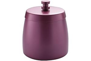 KHIRONHIVE Windproof Soot Collector with Lid, Stainless Steel Material for Outdoor and Indoor Spaces (Purple)