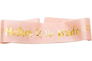 Yueshop 1 PCS Rose Gold Sash of Bride to be/Bridesmaid/Maid of Honour Sash for Hen Party Wedding (Mother of The Bride)