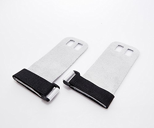 Suprfit Gymnastic Grips | Gymnastik Handschuh | Turn Riemchen | Hand Schutz | Crossfit Turnen Fitness WOD | Leder | Schwarz, Weiß oder Blau | XS bis XL - 5