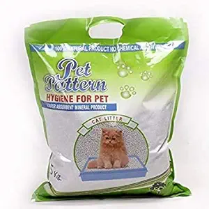 Pet Pattern Super Absorbent Quick Clumping Mineral Cat Litter 5 kg (Pack of 2)