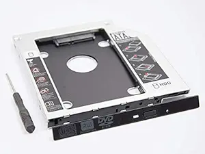 REES52 Second HDD Caddy 12.7mm SATA III Dual LED Indicator Customized for HP EliteBook 2530p 2540p DVD-ROM Optibay