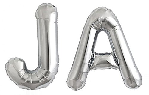 Folienballon - Jumbo " JA" ca. 90cm Silber