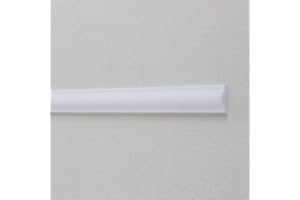 PROVISTON | Baguette décorative | Polystyrène | 11 x 22 x 2000 mm | Blanc | Baguette murale | Recouvrable | Montage facile | Qualité supérieure | Stable et léger | 20 m