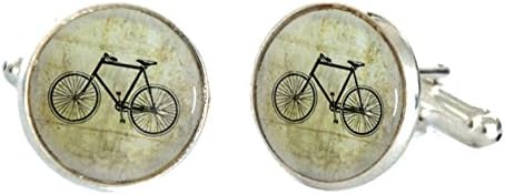 Blackbird Studio Vintage Bicycle Cufflinks - Antique Background