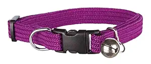 Trixie: - Elastic Cat Collar | Adjustable Cat Collar with Bell | Comfortable and Soft for Everyday Use | Durable and Tear Proof | Colors can be Send Based on Availability (Pack of 4)