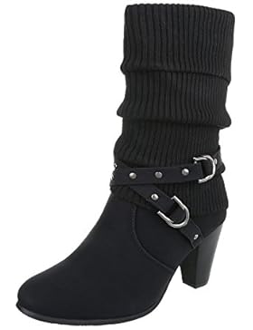 High Heel Stiefeletten Damenschuhe High Heel Stiefeletten Pfennig-/Stilettoabsatz High Heels Reißverschluss Ital-Design...