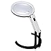 Produktbild WAOBE Folding Lupe 2 Mal / 5 Mal High-Definition-Handleuchte mit einem wiederaufladbaren Desktop-Lupe