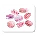 Produktbild Luancrop Mauspads Blaue Makronen Französische Süßigkeiten Rosa Farbe Vanille Sortiert Macarons Aquarell Braun Niedliches Mousepad für Laptop, Desktop Computer Zubehör Mini Office Supplies Mauspads