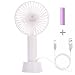 Produktbild Portable Mini USB Fan Handheld Personal Electric Desk Fan with Rechargeable Battery Table Fan for Office,Home,Kitchen,Travelling,Desktop,Student,Indoor,Outdoor, Bedroom,Cooling Tools (White)