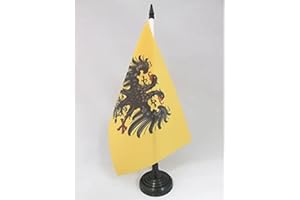 Drapeau de table Saint-Empire romain germanique 962-1806 21x14cm - PETIT Drapeaux DE BUREAU nation teutonique 14 x 21 cm - AZ FLAG