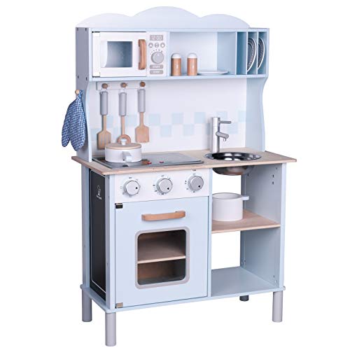 Preisvergleich Produktbild #11 Holz Kinderküche Kochfeld Spülbecken und Zubehör - Küche Holzspielzeug Holzküche Spielküche Kinder Spielzeug Ofen