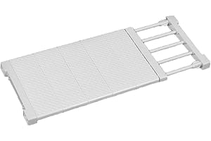 JONASHER Schrankregal-Trennwände, erweiterbar, Kleiderschrank-Organizer-System, Spannstange, verstellbares Aufbewahrungsregal, Aufhänger, Trennwände, 24 cm Breite, Weiß