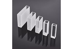 Lioaeust Glas-Kuvette, geeignet für 751/722 Spektrophotometer, optischer Weg 10 mm-50 mm, klare optische Glasmaterialien (10 mm)