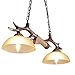 Produktbild XYDM Hängeleuchte Persönlichkeit Geweih Retro Harz Metall Deckenlampe Leuchter zum Modern Dachboden Bar Cafe Wohnzimmer E27