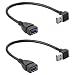 Produktbild SIENOC USB 3.0 Winkel Adapter - 90° Grad Winkeladapter - A-Stecker zu A-Buchse - kompatibel mit allen USB Kabeln - optimale Kabelführung (2 Stück up Winkel kabel (A Stecker zu A Buchse ))