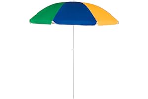 SA Products 1.8m Sun Parasol - Outdoor Umbrella with Tilt Function, UV Protection Cloth - Lightweight & Portable Sunshade for Garden, Pool Area, Beach, Patio, Backyard - Powder-Coated Aluminium Canopy
