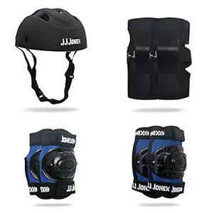 JJ JONEX Skating Guard, Protective Skating Guard Kit | Skate, Cycling Protection Set | Multi Sport Gear for Children Age 5-16 Years, Helmet Elbow Guards Knee Caps & Hand Gloves