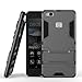 Produktbild Huawei P9 Plus(2016) Hülle,TPU+PC Schutzhülle,Rüstung Hohe Qualität Schutzhülle Muster Anti-Scratch und Anti-Schock stoßfest Stoßdämpfend Spiegel Schutz Handy Hülle Schlank Zerklüftet Langlebig Case Back Cover Tasche mit Ständer Halterung Für Huawei P9 Plus(2016) 5,5-Zoll[Grau]