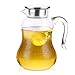 Produktbild JiaQi Wasserkrug aus Borosilikat-Glas mit Edelstahl-Einsatz-Deckel für kochendes Wasser und Eiswasser - Krug, Kaffeekanne, glas, durchsichtig, 2000ml