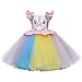 Produktbild TENDYCOCO Mädchen Einhorn Kostüm Floral Einhorn Prinzessin Tutu Kleid Kinder Festzug Prinzessin Party Kleid 120 cm