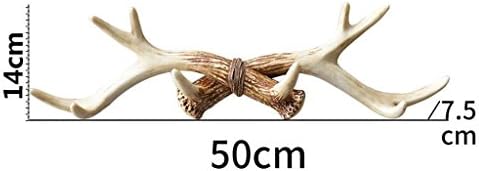 Hanger ZLR Door Hook European Creative Wall-mounted Wall Coat Hat Hook Vintage Antler Coat Hook Kitchen Living Room Bedroom Bathroom (Color : A)