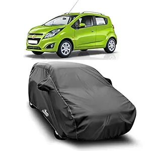 ROYALS CHOICE Water Resistant Car Cover for Chevrolet Beat (Gray with Mirror Pocket)