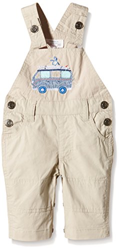Pumpkin Patch Baby-Boys VAN Dungaree Plain Dungarees, Beige (Sand Storm), 3-6 Months (Manufacturer Size:3-6M))