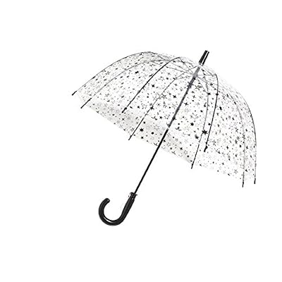 SMATI Parapluie long enfant transparent étoiles cloche en métal