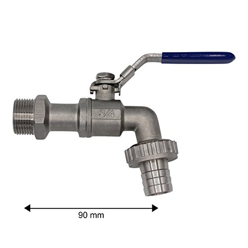 VARIOSAN Kugelauslaufhahn 11343, 3/4″, Edelstahl, abschließbar, mit Schlauchverschraubung - 5