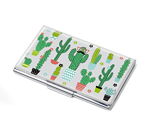 Preisvergleich Produktbild TROIKA MR. MEXICO – #CDC10-A176 – Visitenkartenetui – Kaktus – für ca.11 Karten – Metall– glänzend – verchromt – mehrfarbig – TROIKA-Original