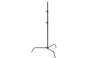 Soonpho C Stand Pro Statyw świetlny, metalowy, przenośny, w kształcie litery C, wytrzymały stojak świetlny, maksymalna wysokość 240 cm, do softboxa, reflektorów, fotografii