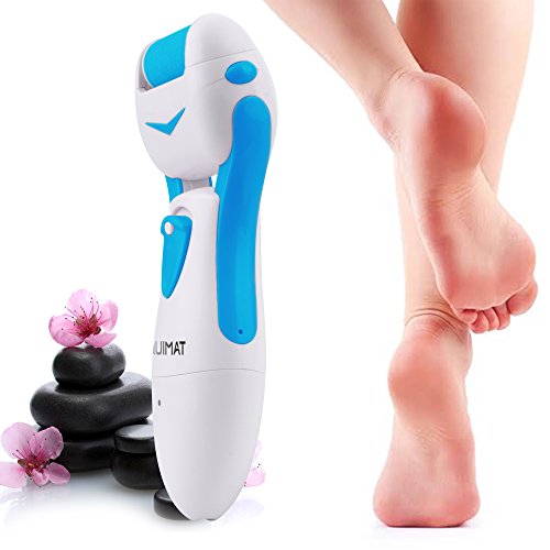 Quimat Pedicure Hard Skin Remover Rechargeable Foot File Electric Callus Remover Foot Care Tool with 1 Free Roller to Gently and Instantly Removes Hard Cracked Dead Skin for Smooth Feet Fast (Blue)