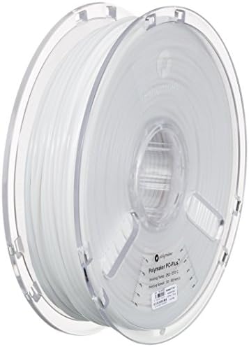 BuildTak PM70415 Polymaker Polycarbonate PC-Plus, Spool, 3.00 mm Diameter, 750 g, 0.75 kg, True White