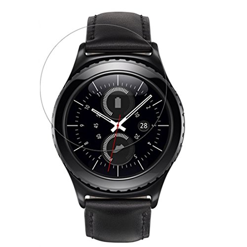 Preisvergleich Produktbild Samsung Gear S2 Classic gehärtetem Glas Displayschutzfolie – lokeke Displayschutzfolie für Samsung Gear S2 Classic, 0,3 mm Dicke, aus echtem Glas
