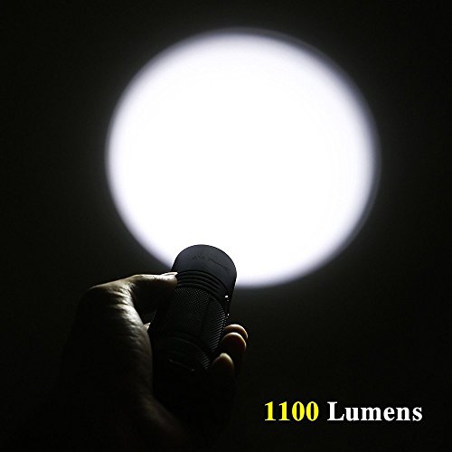 ThorFire Taschenlampe, Torch 1100 Lumen Die Meisten Leistungsstarke Taschenlampe mit 6 Mode,TK4A Long Range Taschenlampe für Camping Wandern Jagd Outdoor, 4 AA Batterien (Nicht Enthalten) - 4