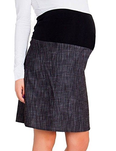 Pink Pixie Smart Cotton A Line Maternity Pregnancy Over Bump Skirt Black Size 12 M