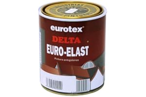 EUROTEX Pintura Impermeabilizante Tejado y Terrazas Transitables - Pintura Antihumedad Interior y Exterior - Delta Euroelast (Transparente, 750 ml)